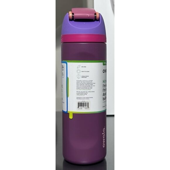 OWALA COLOR DROP “LILAC DREAM” 24oz FreeSip Water Bottle - Picture 4 of 5